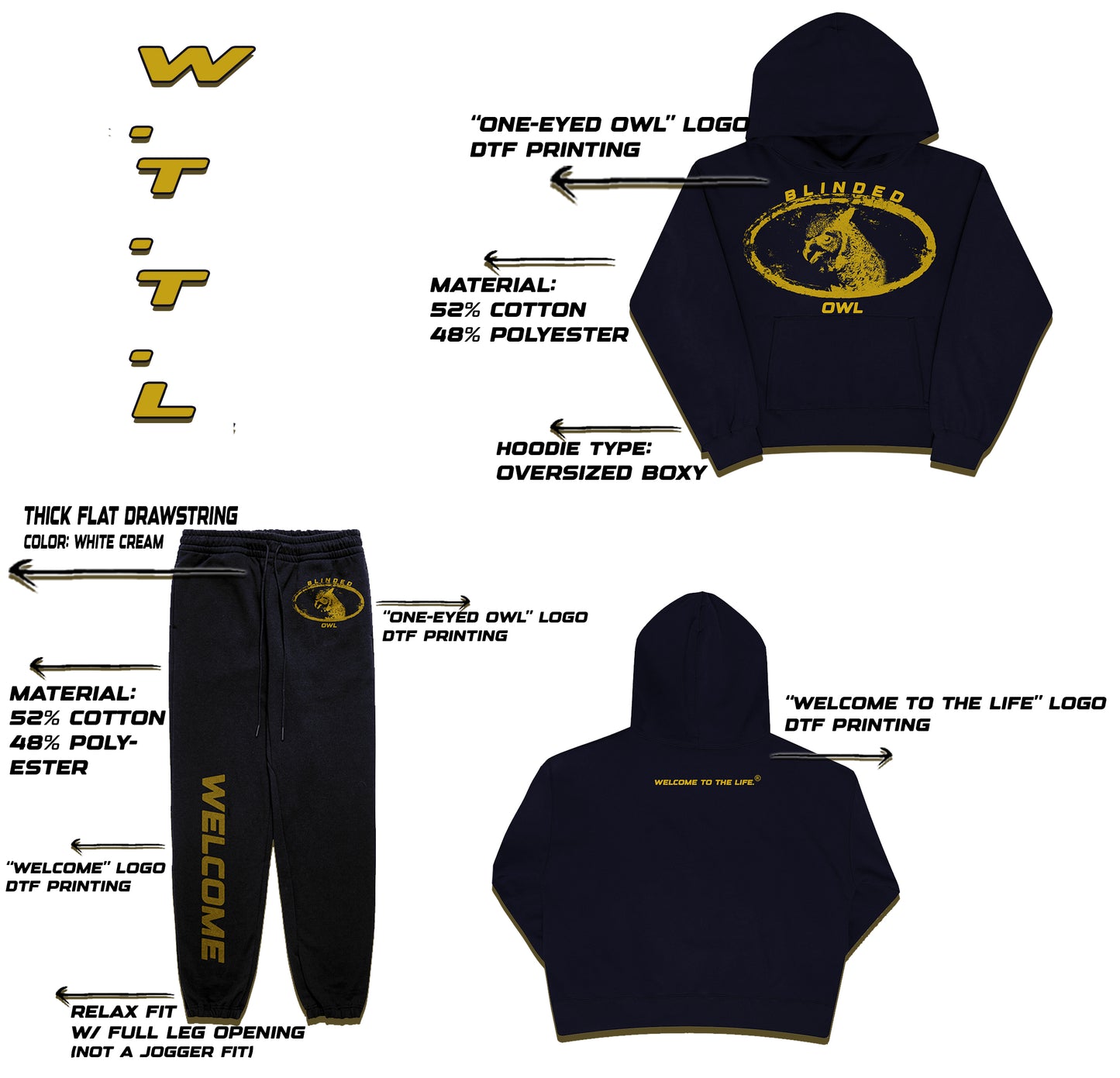 Blinded Owl "WTTL" Unisex Sweatsuit